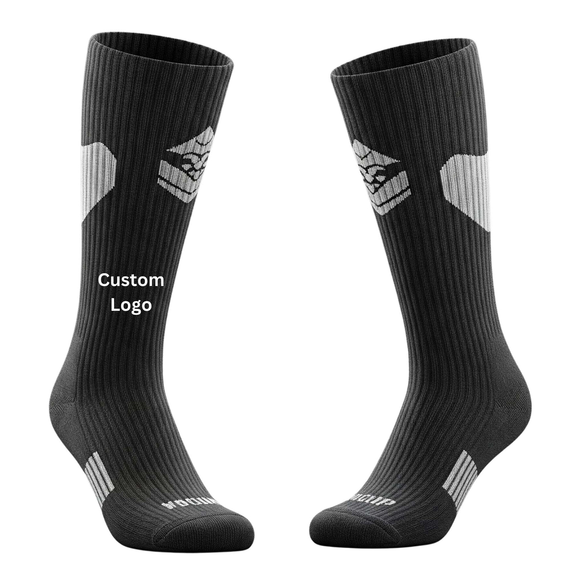 A curated collection of high-performance sportswear essentials including custom-designed caps, rugged sports bags, and moisture-wicking socks displayed on athletic gear. Ideal for teams and brands seeking durable, stylish solutions.