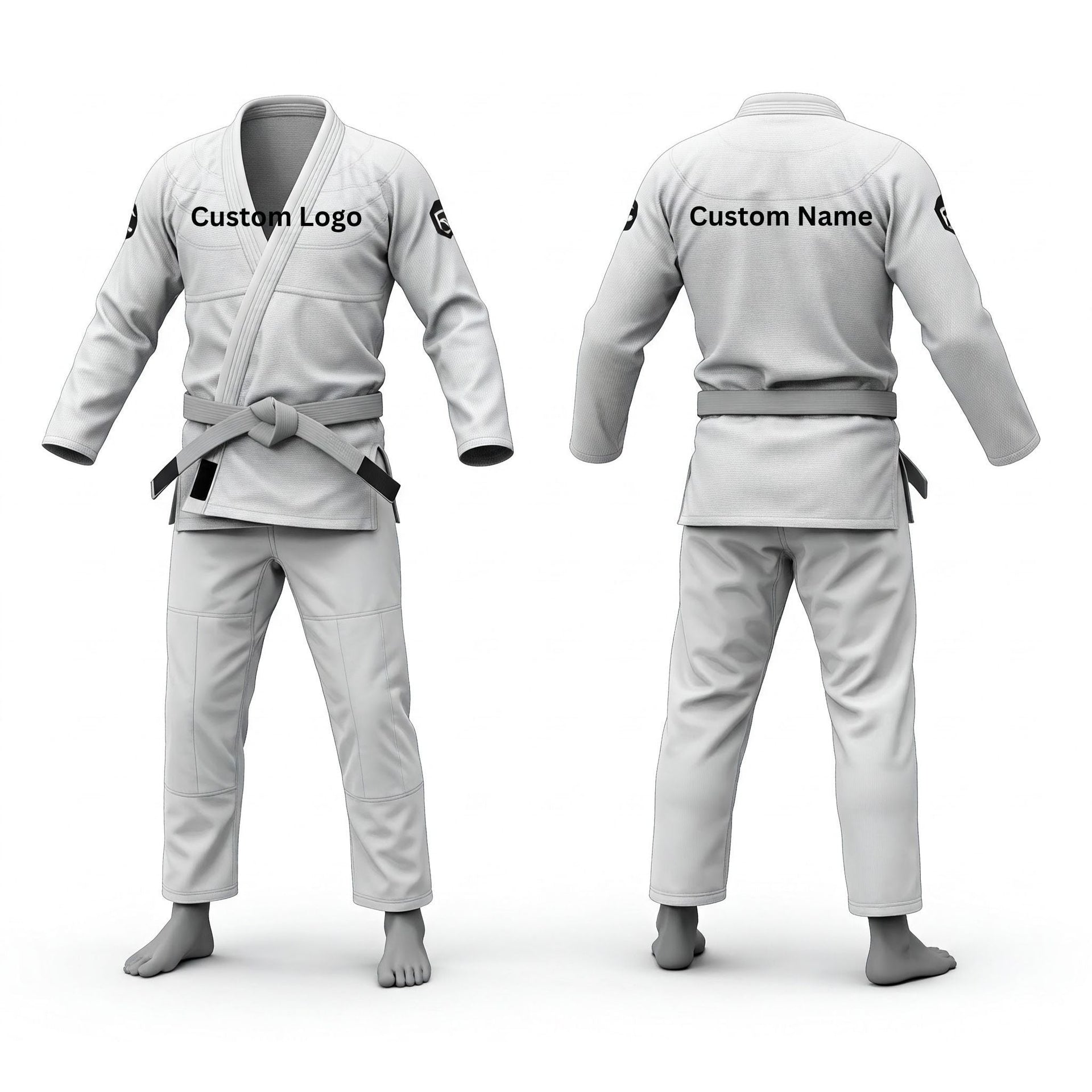A collection of combat sports apparel including moisture-wicking Jiu Jitsu rashguards, durable MMA shorts with reinforced stitching, flexible compression shorts, and traditional Thai shorts.